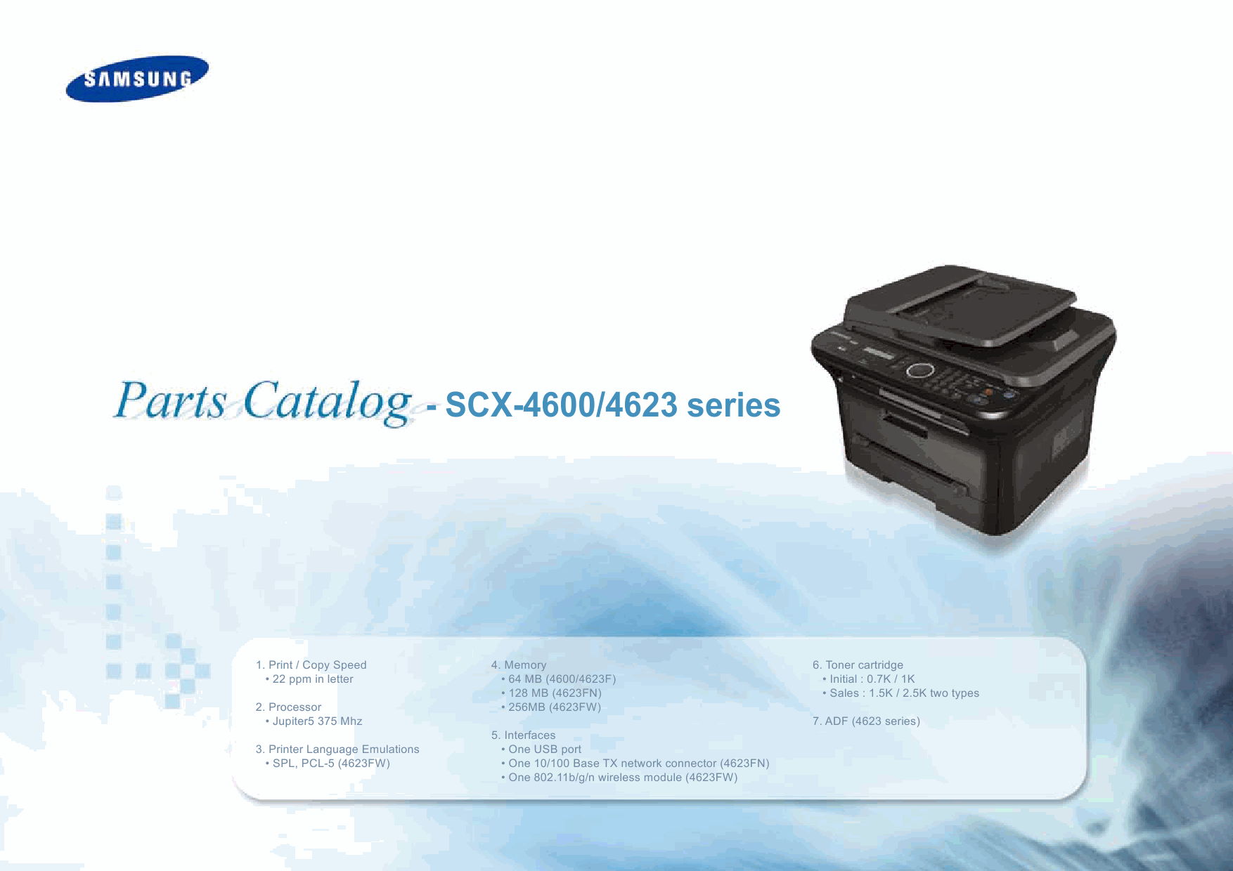 Samsung Digital-Laser-MFP SCX-4600 4623 Parts Manual-1